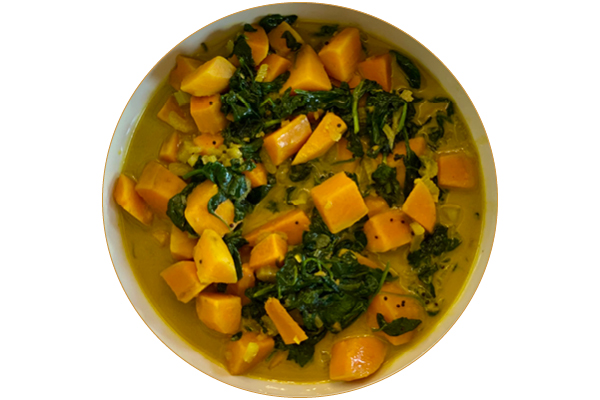 Sweet Potato, Spinach & Coconut Curry