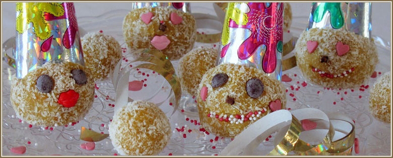 Carnival dessert balls with coconut and orange