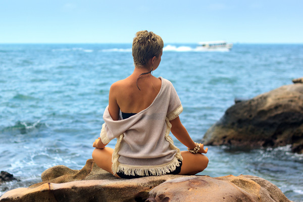 Yoga - Woman at the beach